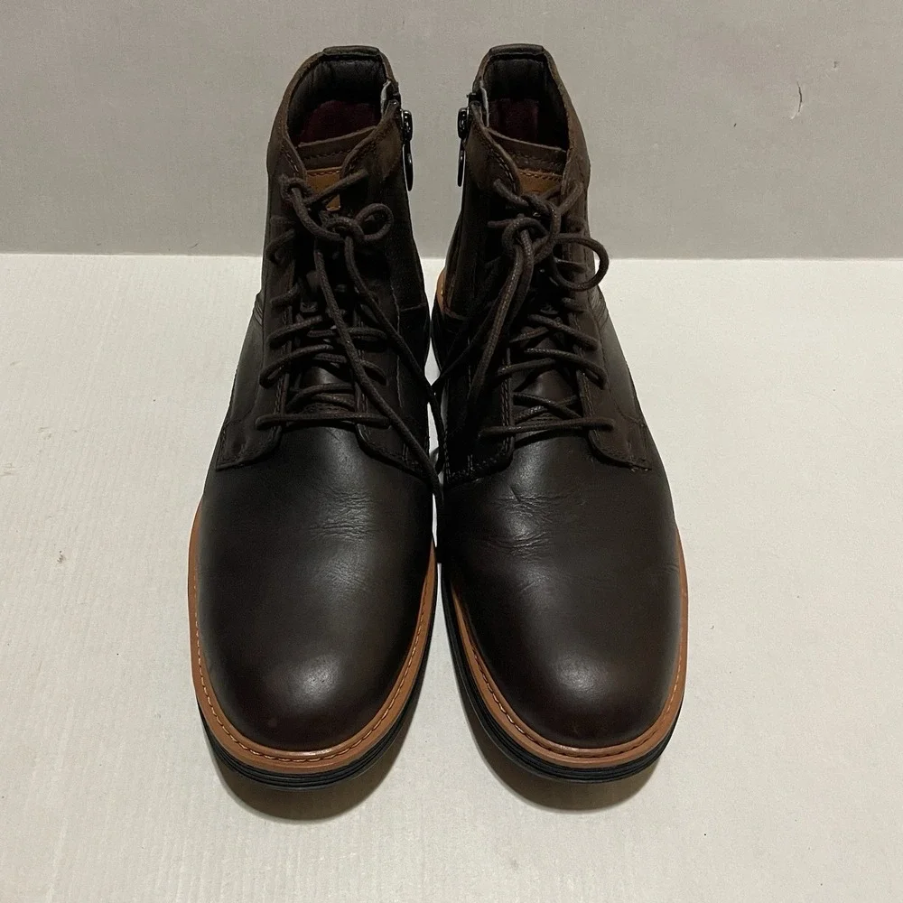 Mark Nason Los Angeles Leather Chukka Boots Dark Brown Side Zip Men's 8 SN225032